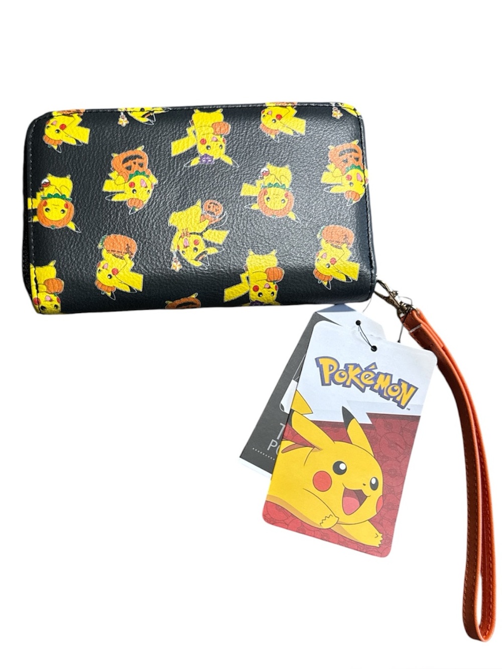 Pokémon Pikachu  Halloween Black Zip Wallet Wristlet